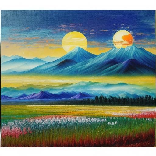 Ink Painting of Spring Plowing with Dragons