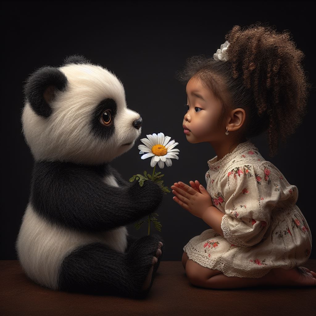 Girl & Baby Panda