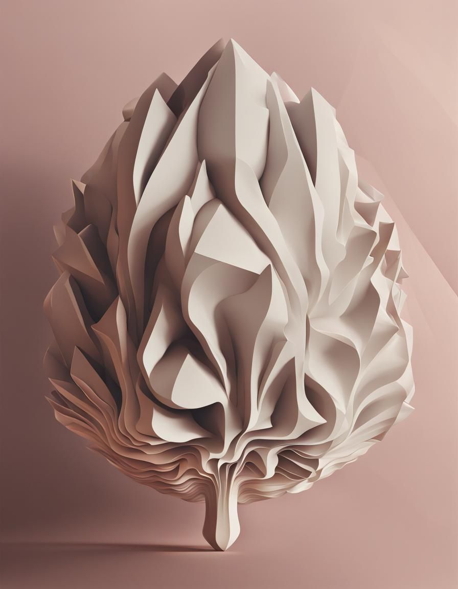 simple, 2d, linear, oyster mushroom, logo, no shading cubist...