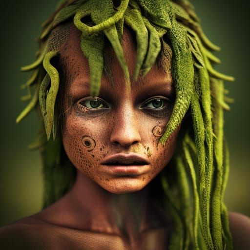 humanoid female wereplant - AI Generated Artwork - NightCafe Creator