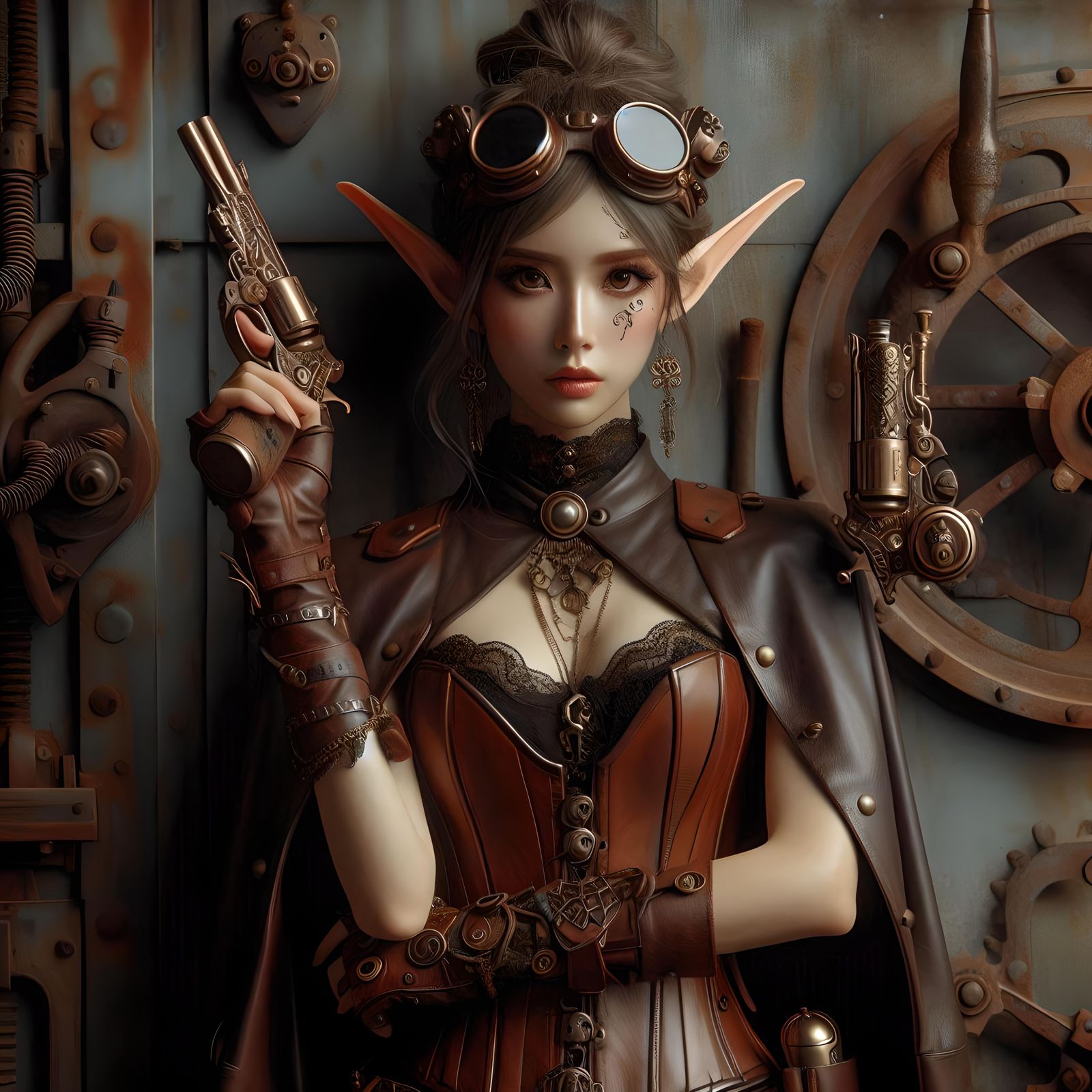 Steampunk Elf Gunslinger