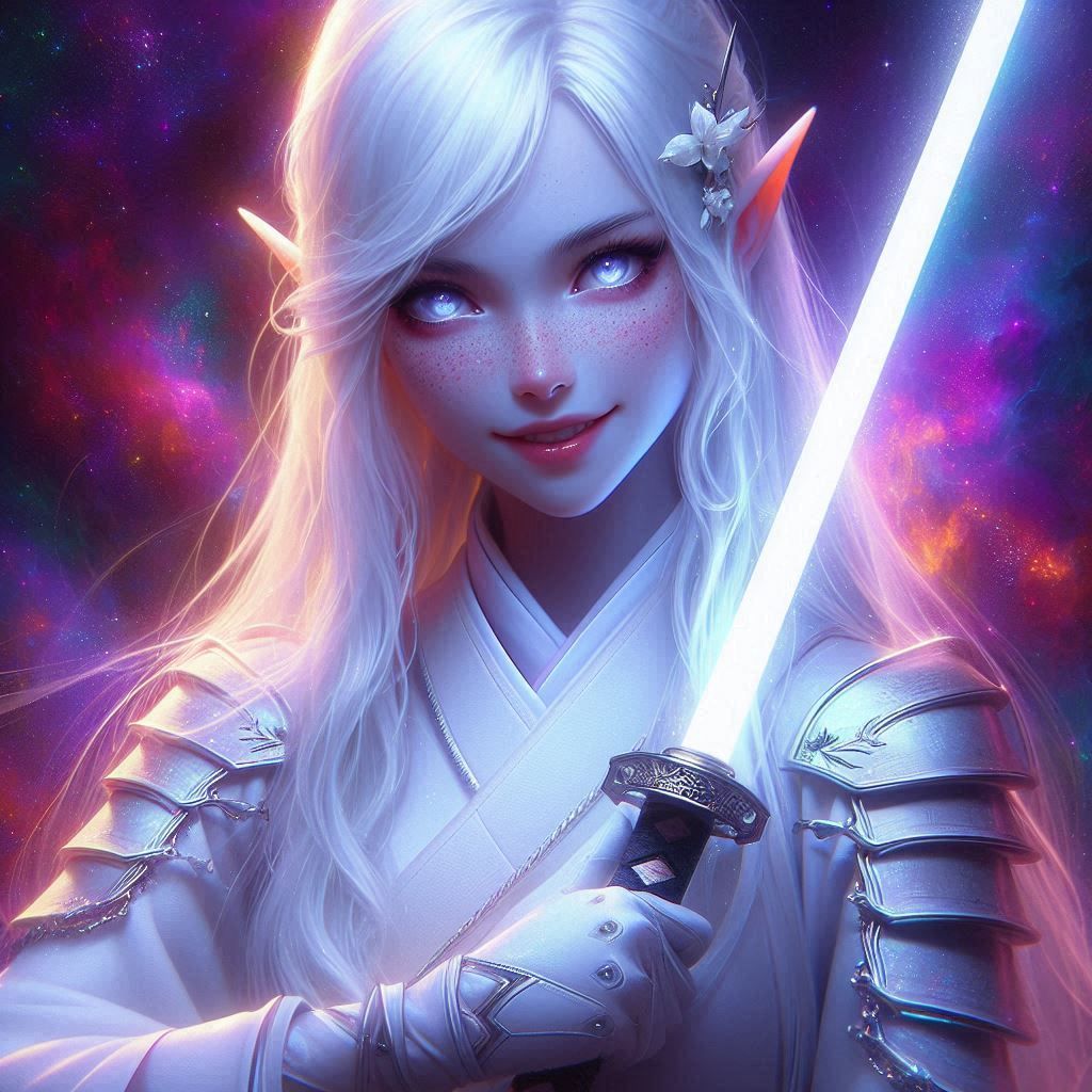 MISS WISTERIA ALBINO DROW ELF SAMURAI 19