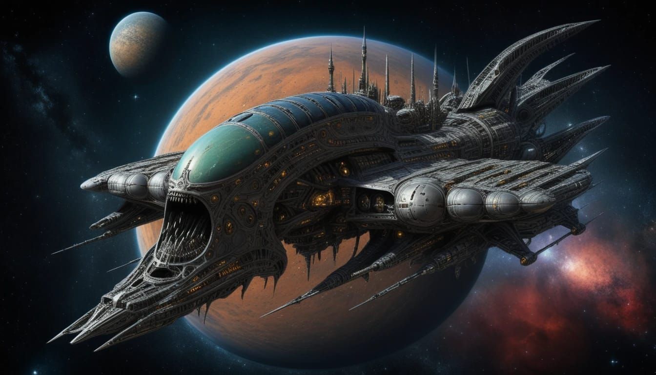 Exoskeleton Alien Terror Ship