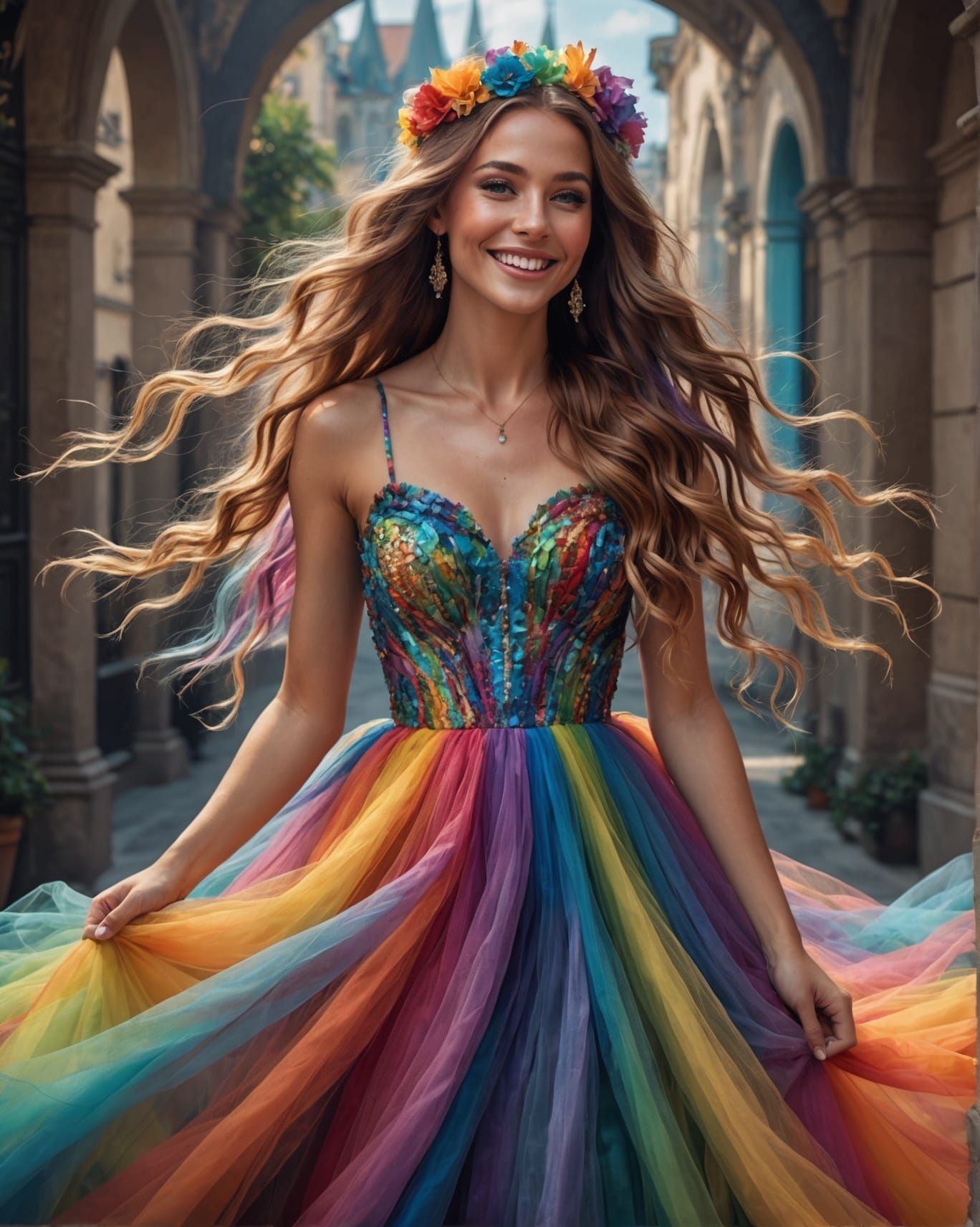 She wanted her tulle wedding dress to be something special
