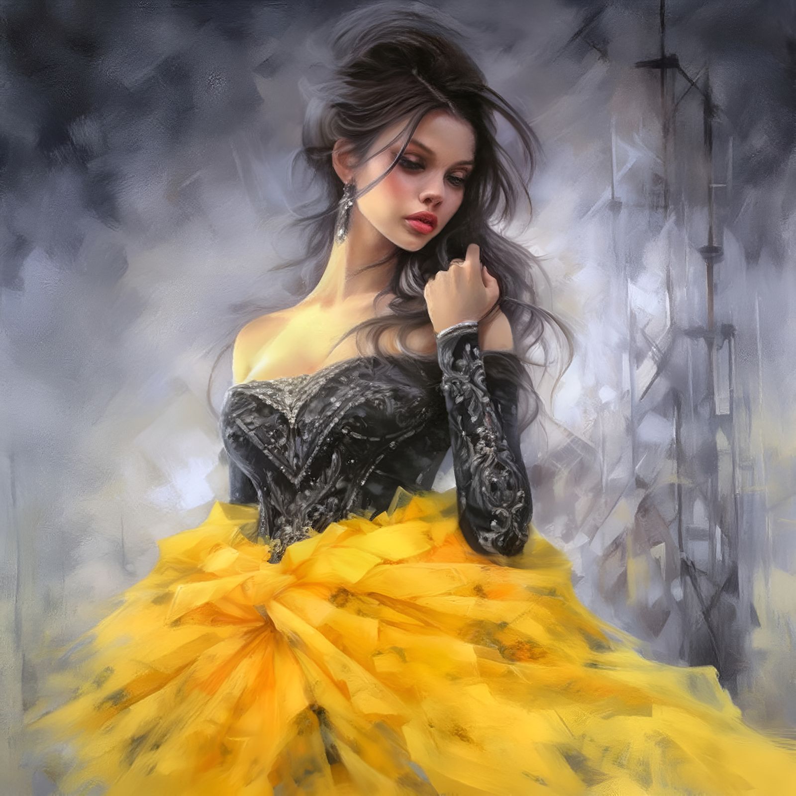 Sunny Shadows: A Darling Goth in Yellow and Black