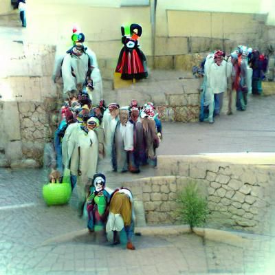 People in a Mascaraed