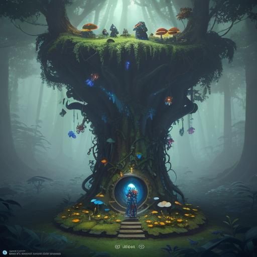 Three Wise Monkeys in Sci-Fi Digital Painting