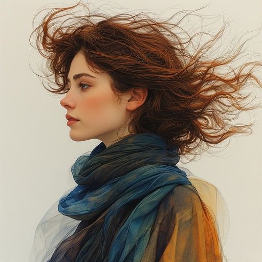 Portrait in the wind