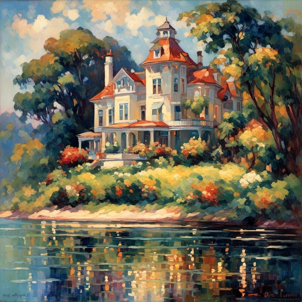 1920's villa near lake