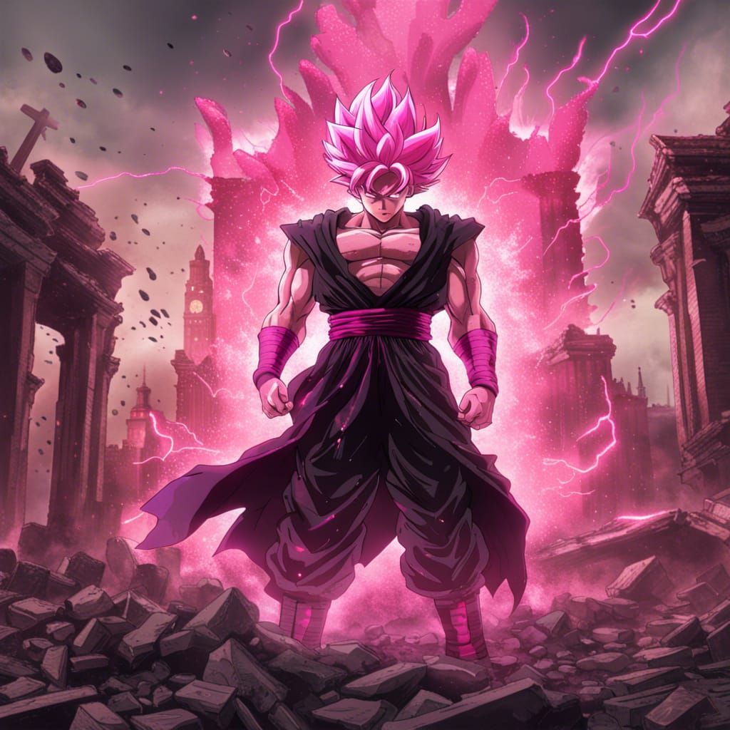 Goku Black Rose Digital Art by Anime WonderWorld - Pixels