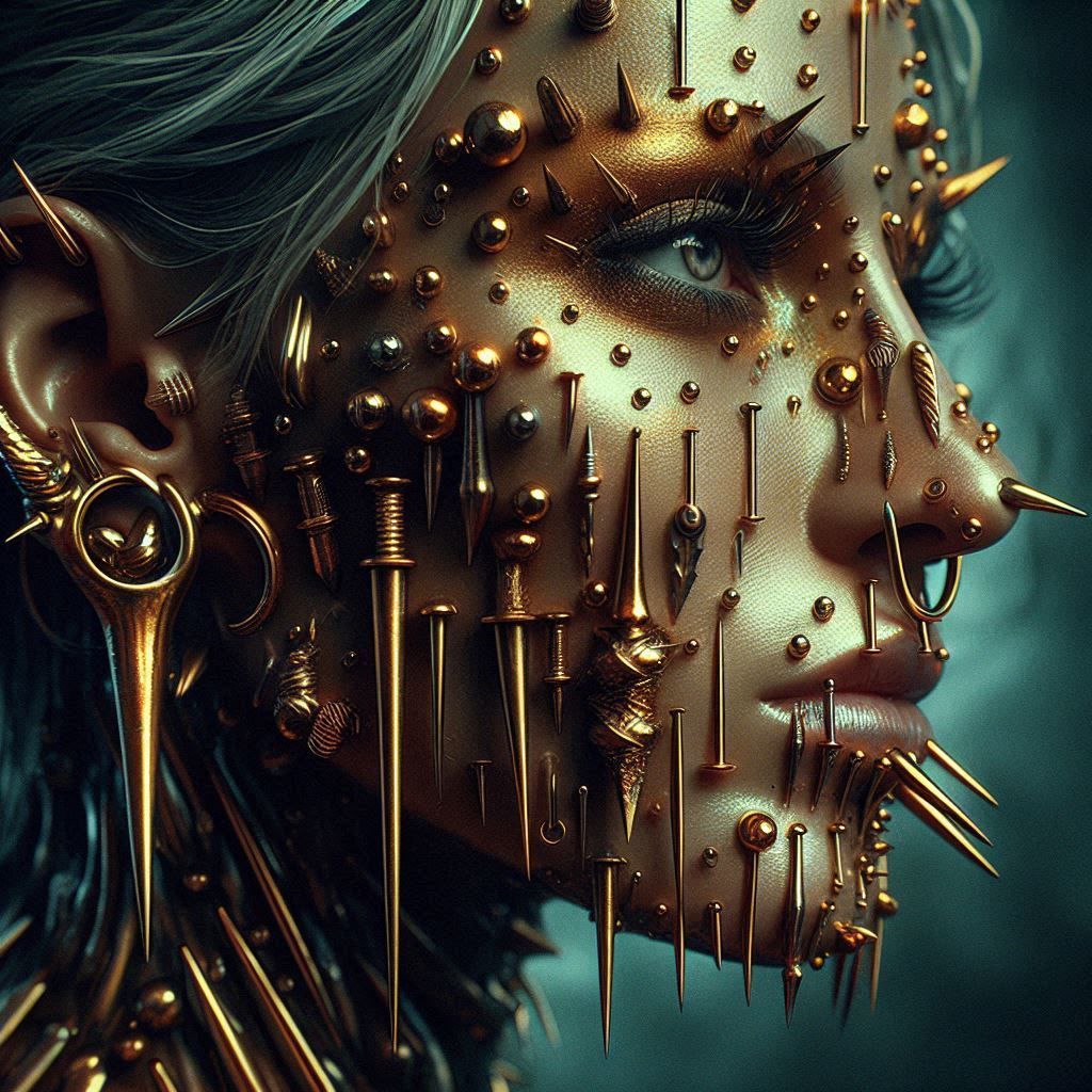 Portraits of a Serial Creator : Extreme Facial Piercing