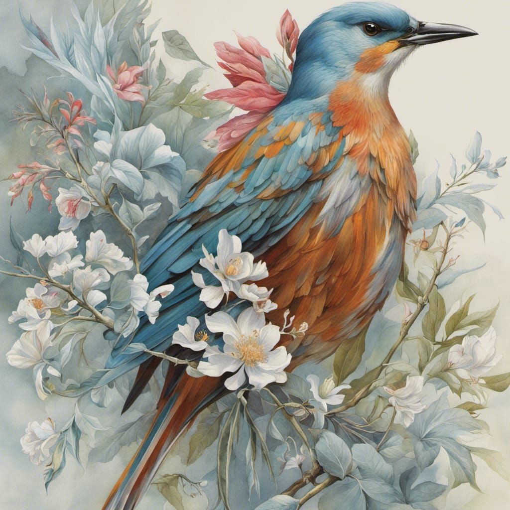 beautiful bird by Marjolein Bastin, James Jean, Amanda Clark...