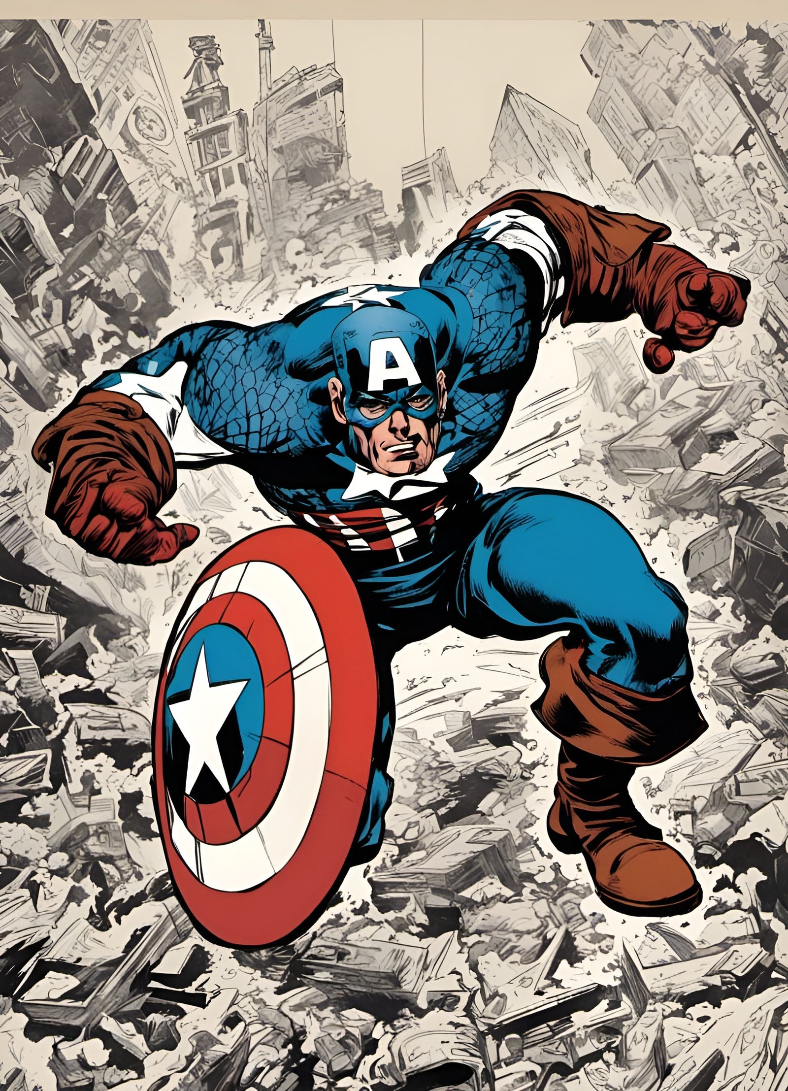 Captain America - AI Generated Artwork - NightCafe Creator