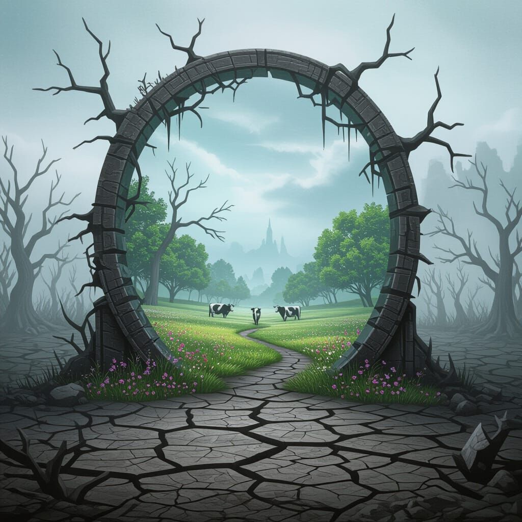 Green Beyond the Wasteland Portal  by @Jram