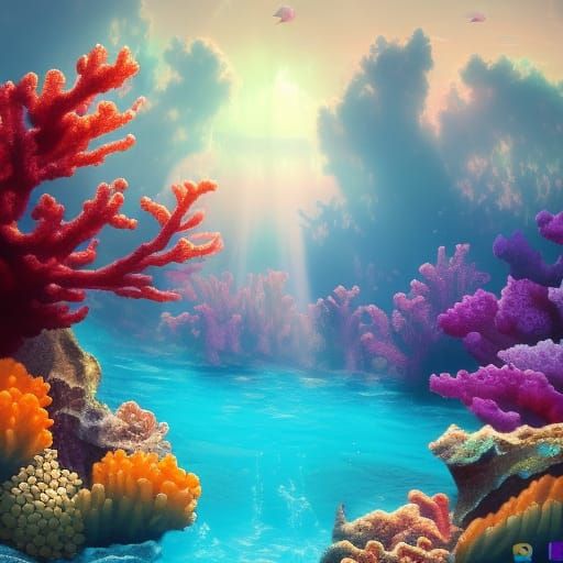 A colorful coral reef