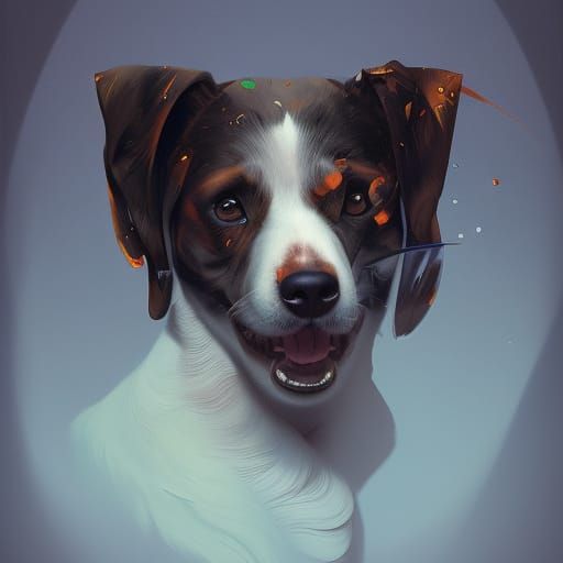 portrait of a happy puppy