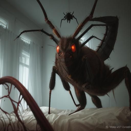 Absolutely horrifying nightmarish 
humanoid creature evil co...