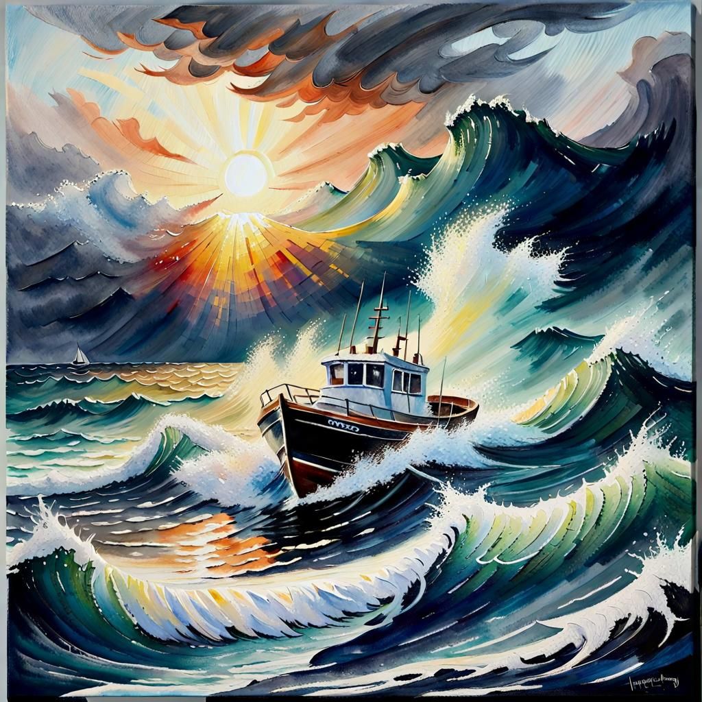 Stormy sea