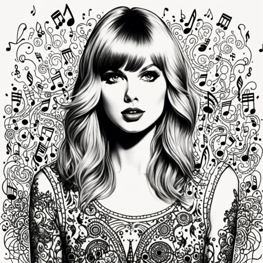 <lora:DoodleSplatt:1.0> taylor swift concert, surrounded by ...