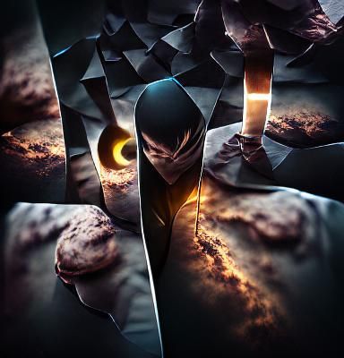 The infinite darkness taking over the last light