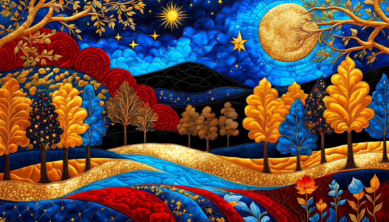 gilded velvet forest
