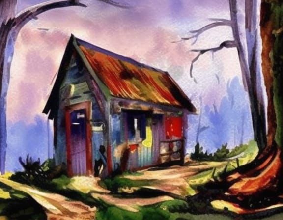 She Shed in the woods 0