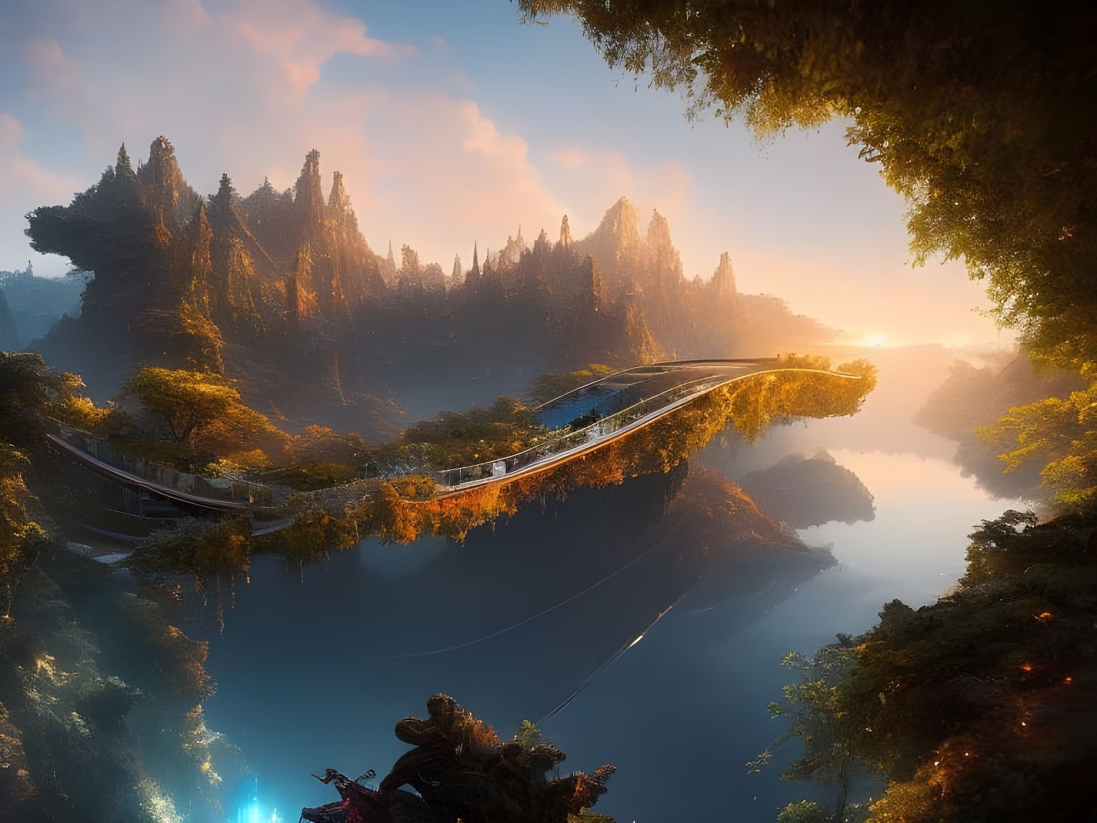 Insanely detailed photograph of a Multilevelled Huge Dichroi...
