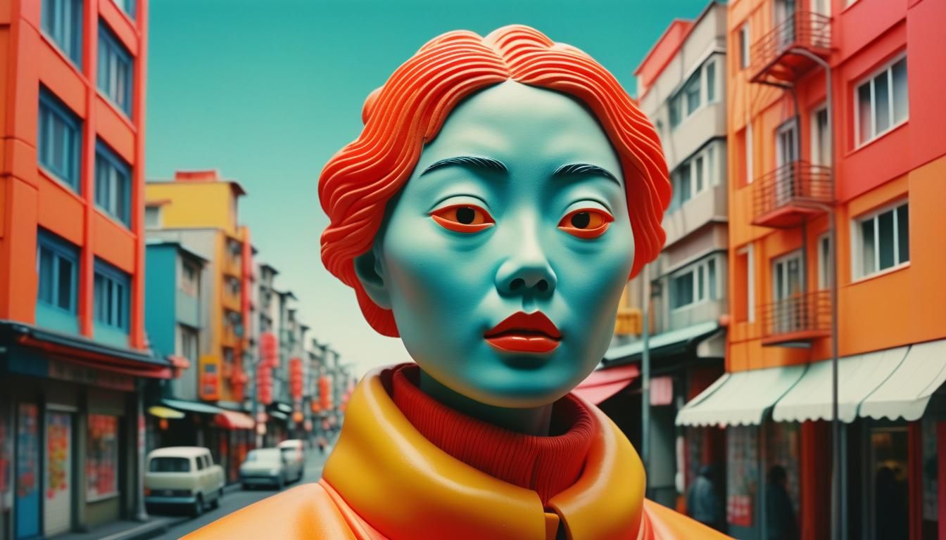 Epic Plasticine Cityscape in Vibrant, Dreamy Tones