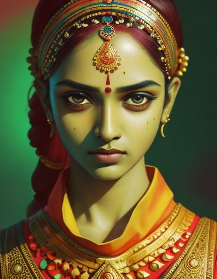 India culture Hyperrealistic, splash art, concept art, mid s...