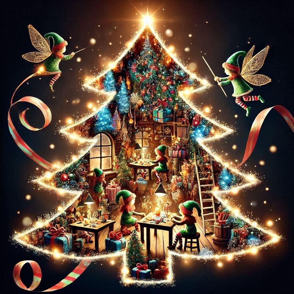 Christmas elves, chrimagical workshop
