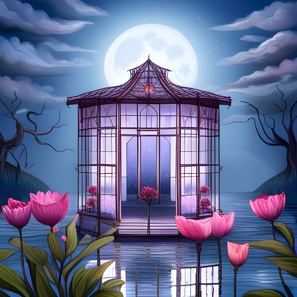 glass house on the water