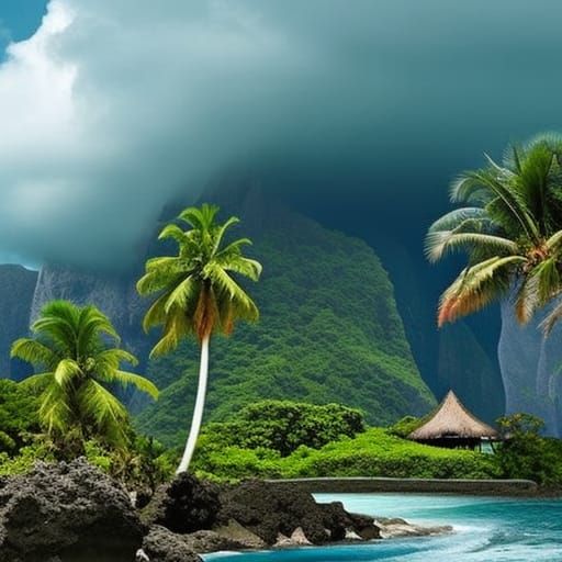 Magical tropical island