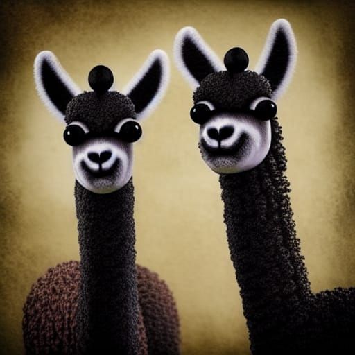 A large herd of octo-llamas. Hyperdetailed realistic gothic ...