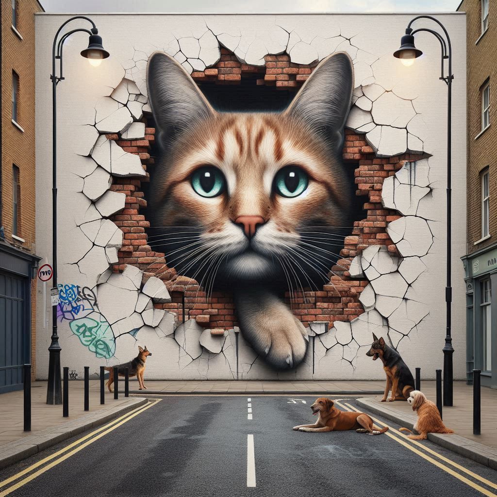 Urban Feline Illusion