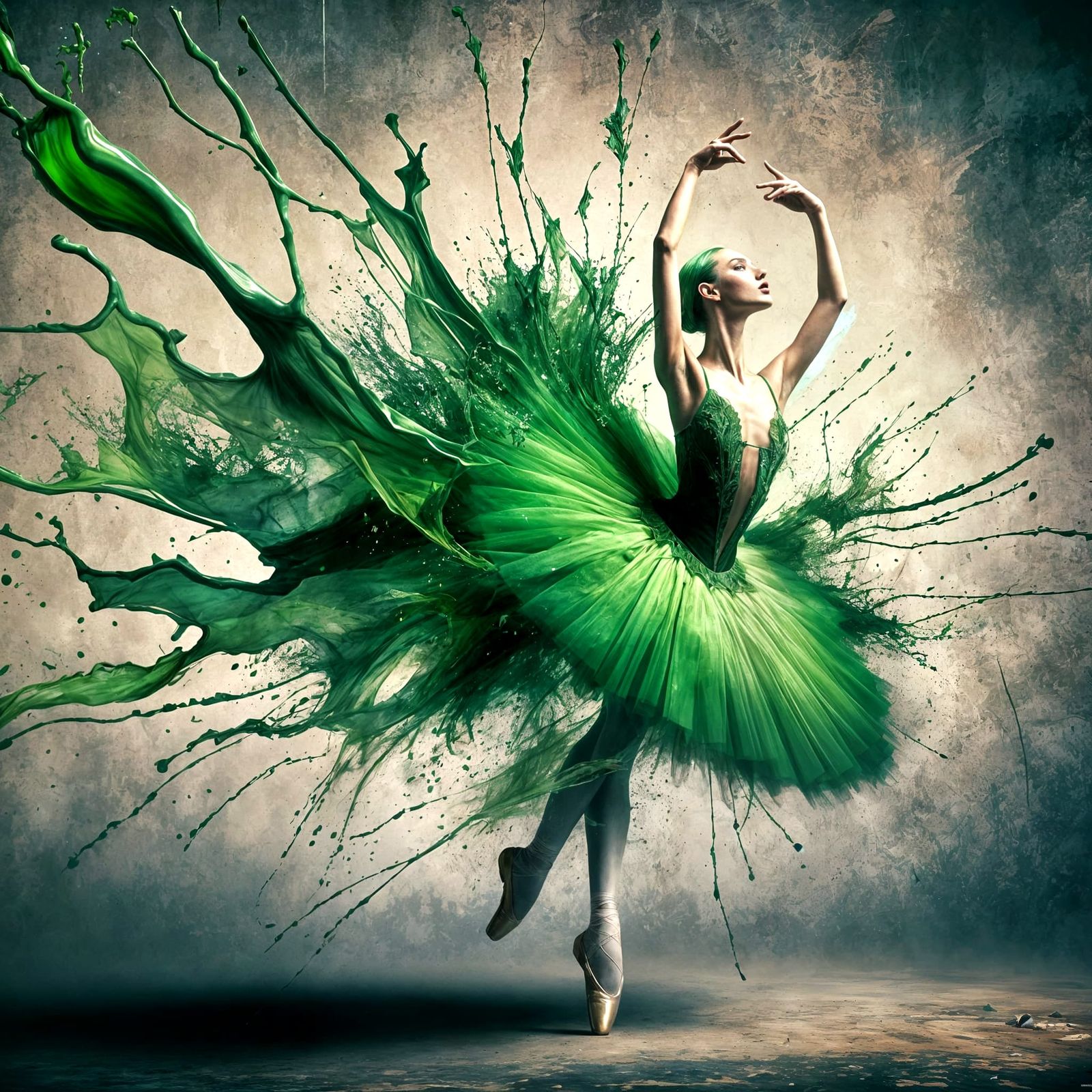 Green ink splatter!!  by @OneMich01