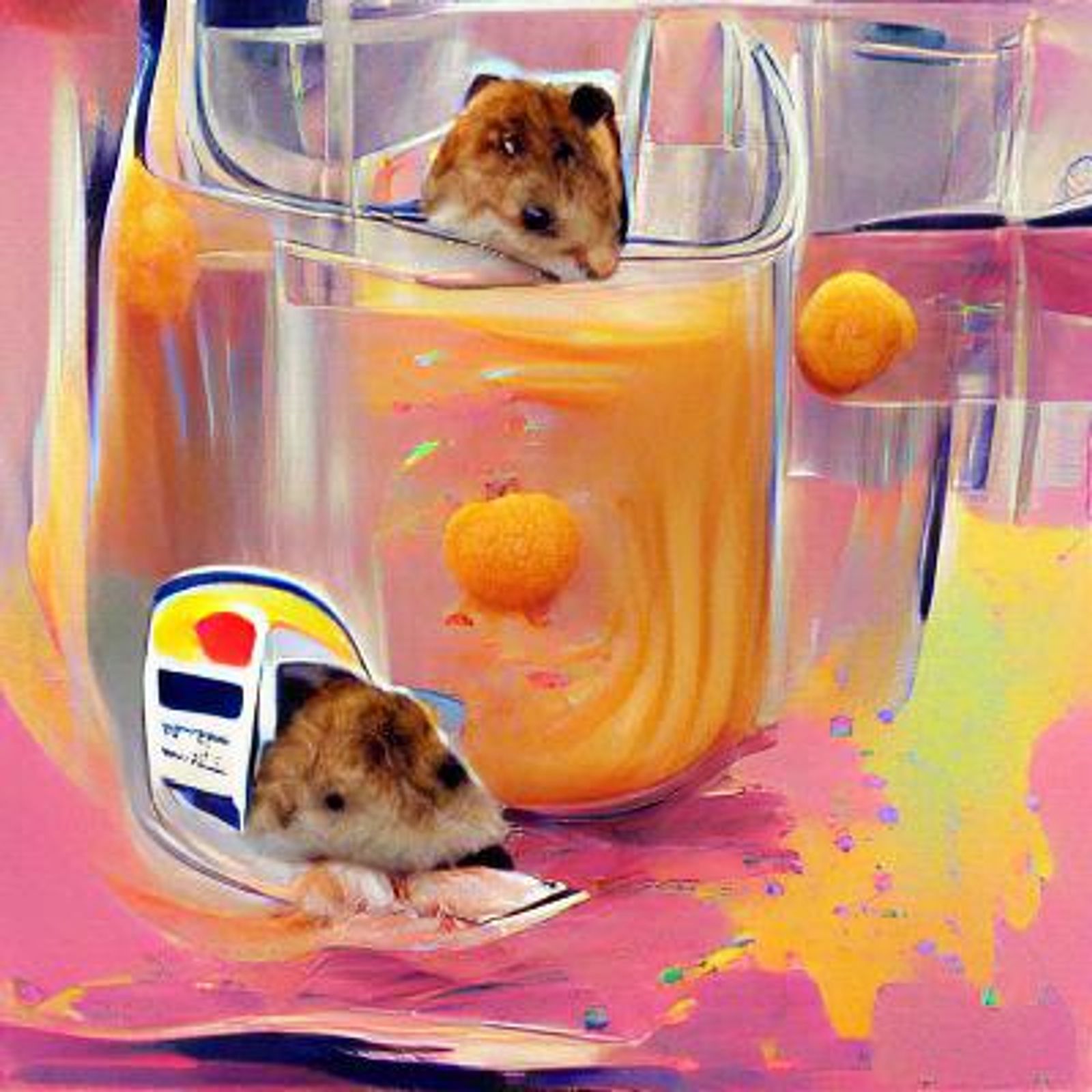 hamster drinking