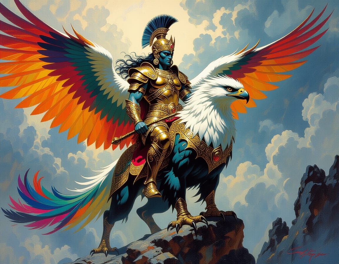 Griffon Riding Indra