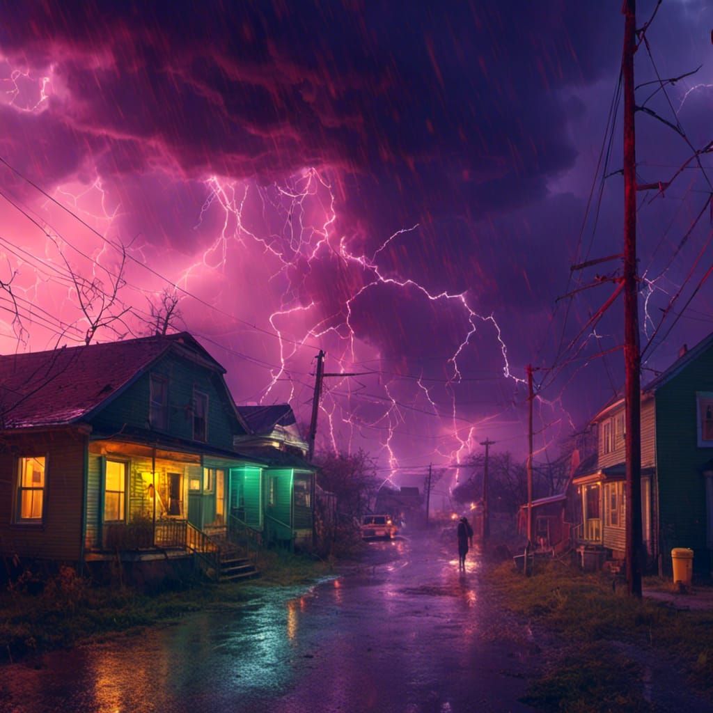 purple rain falling <lora:MJ6 Watercolor DE:1.0> <lora:MJ6 S...