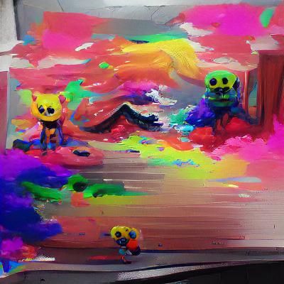 A bad colorful painting