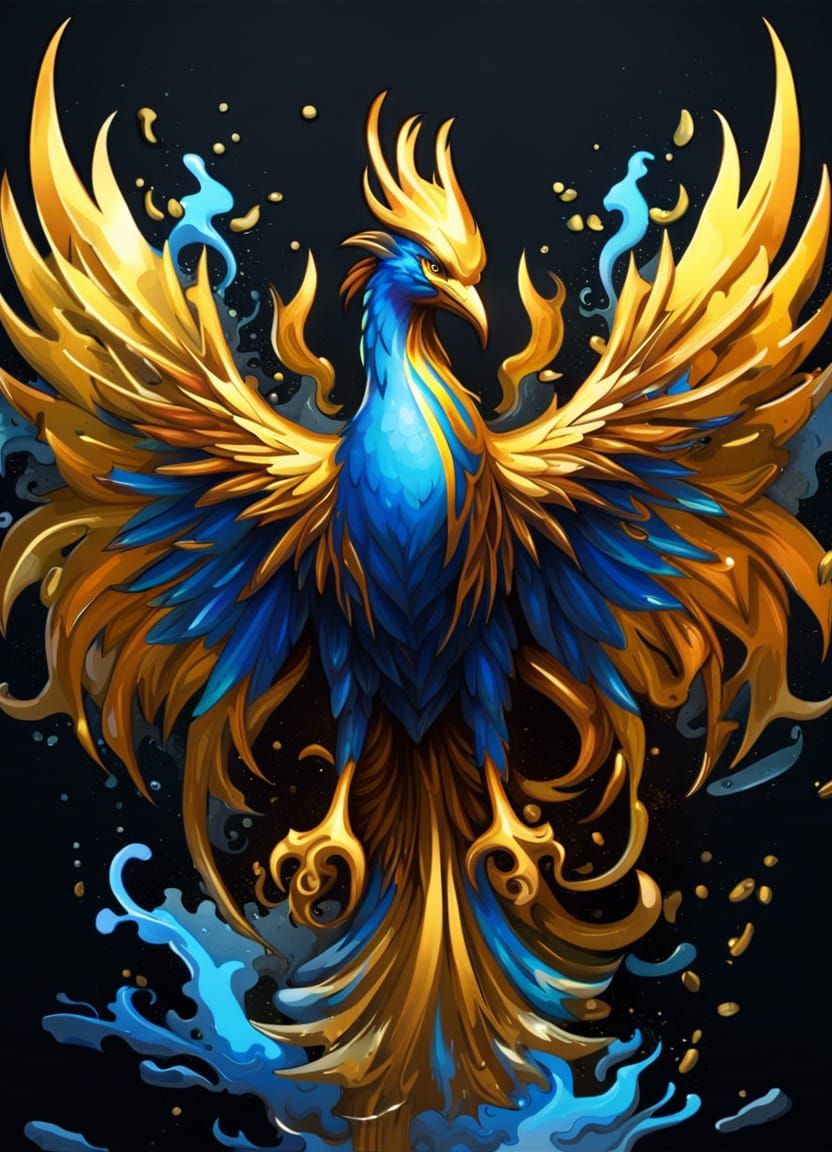 Blue flamed Phoenix 