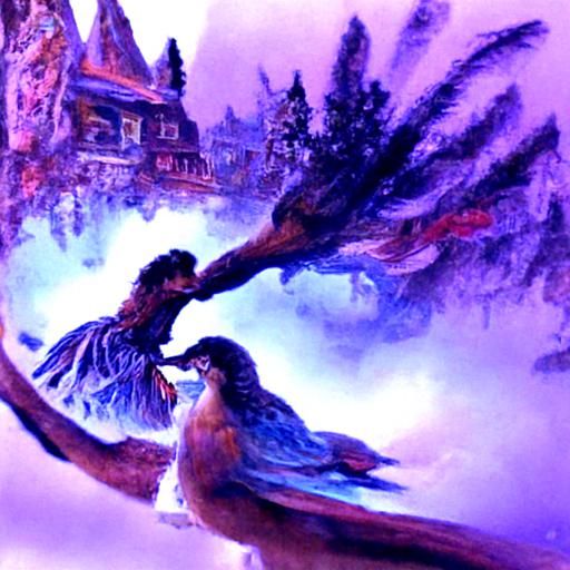 bird carries woman in its claws