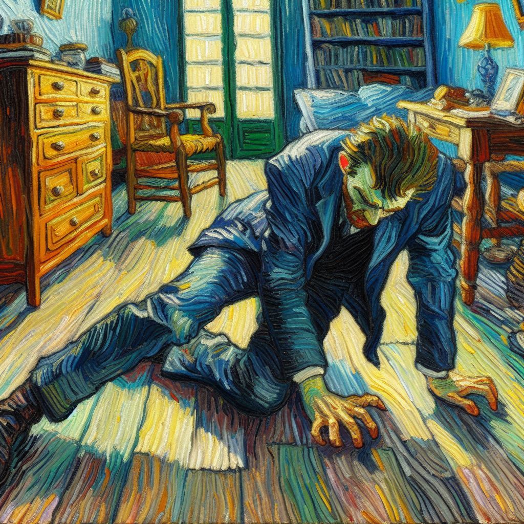 Van Gogh Inspired Illustration for Edgar Allan Poe's "The Tell Tale Heart"