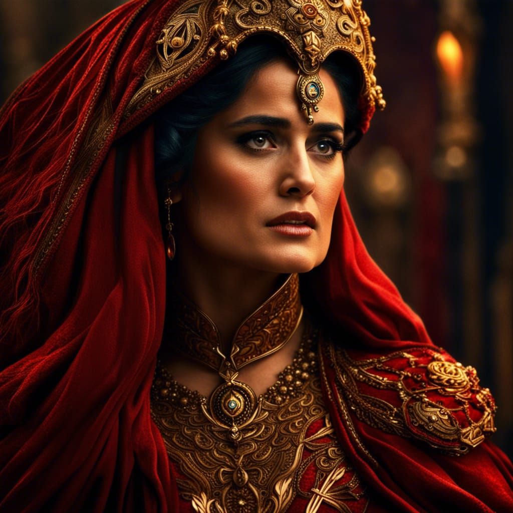 Salma Hayek as Fantasy Cleric (SDXL 0.9) - AI Generated Artwork ...