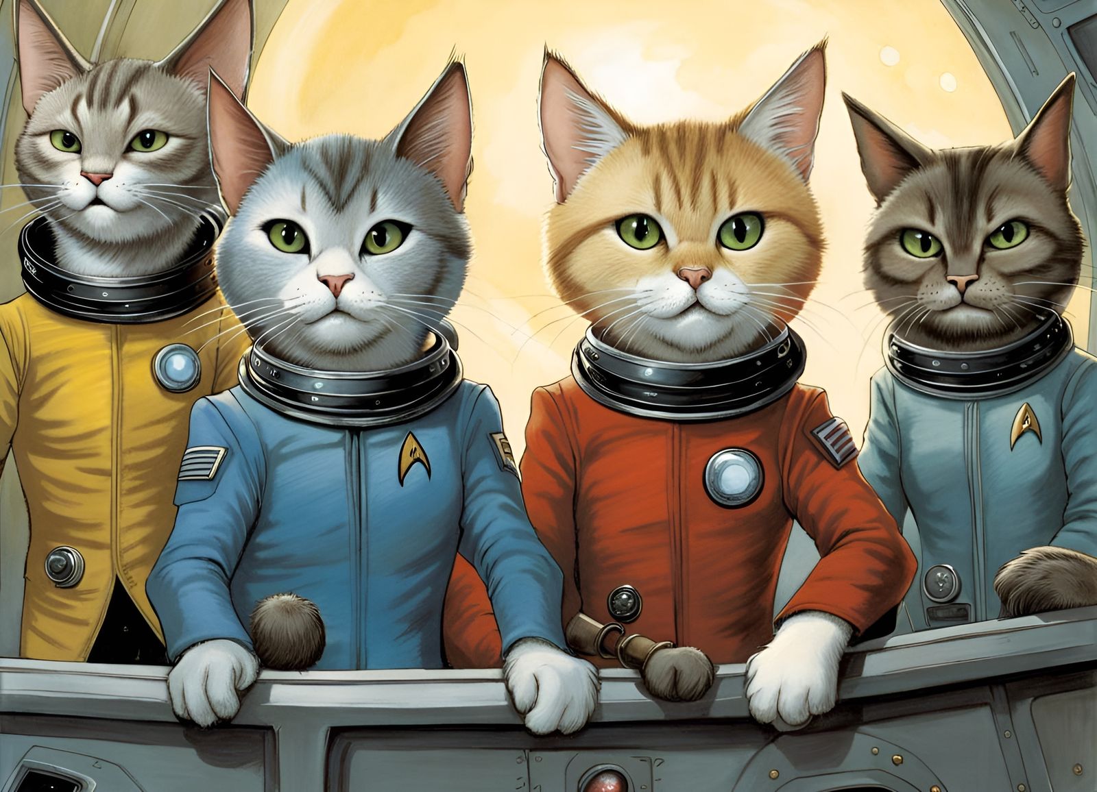 It Takes a Team to Keep the Kittyprise Going Boldly!  by @Ren
