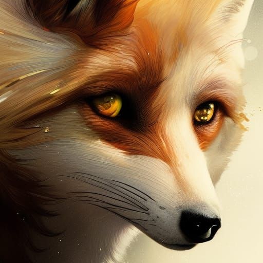 Beautiful pet fox named Onyx