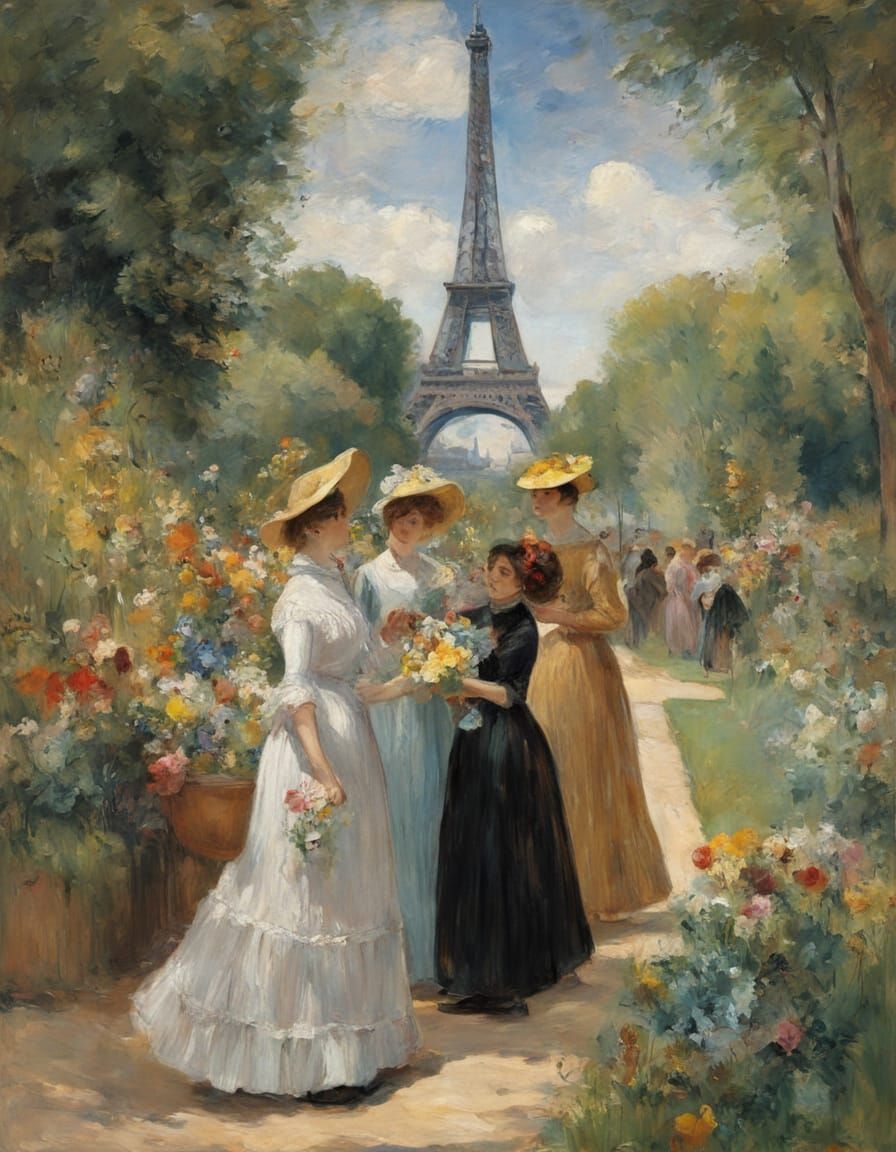 Impressionist Painting in Paris France in1874.  by @ArtMew94