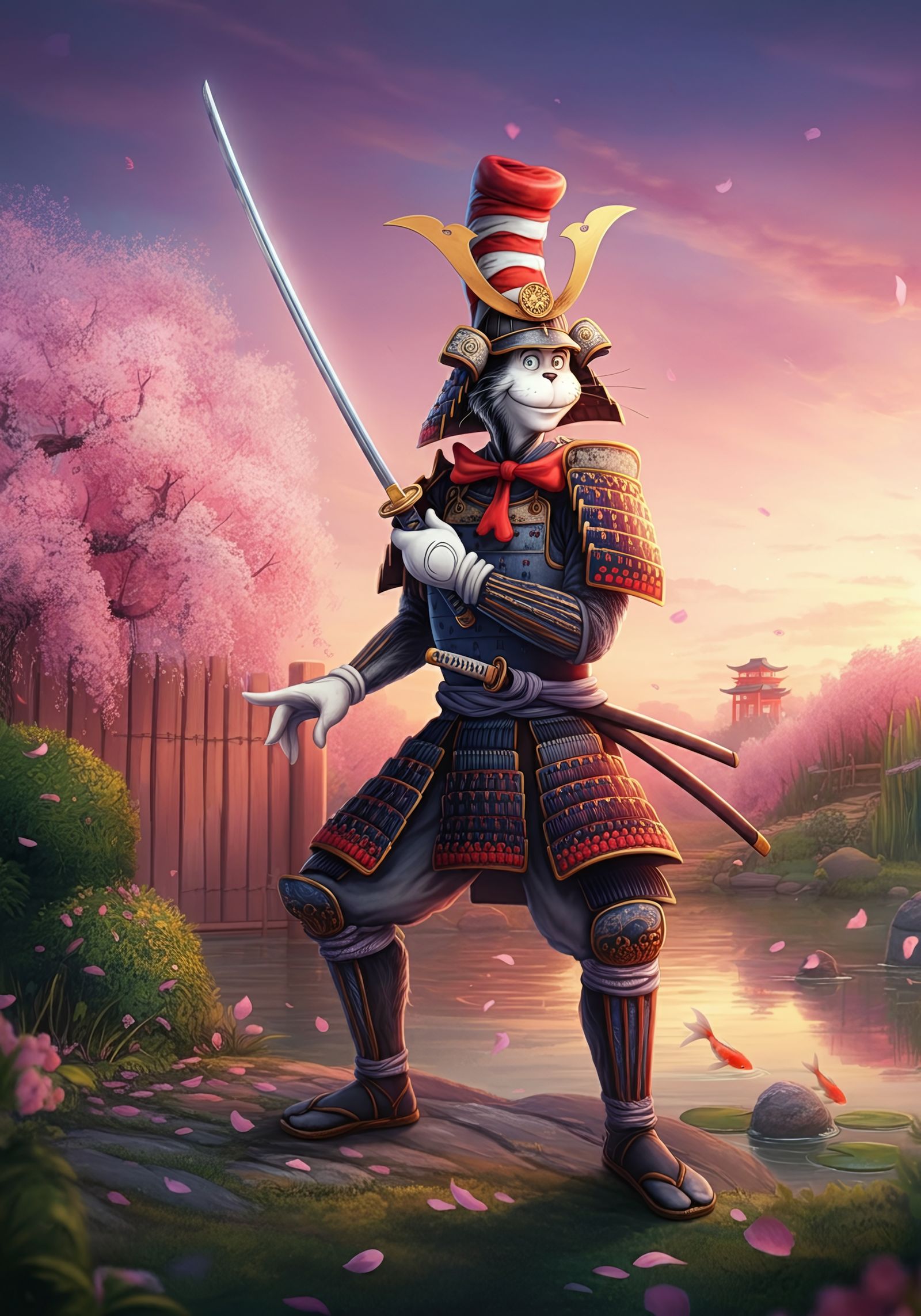 He twirled his katana, with a swish and a sway, "The Way of the Warrior, we'll learn it today!"