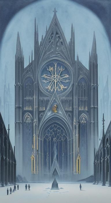 A cathedral carved from ice