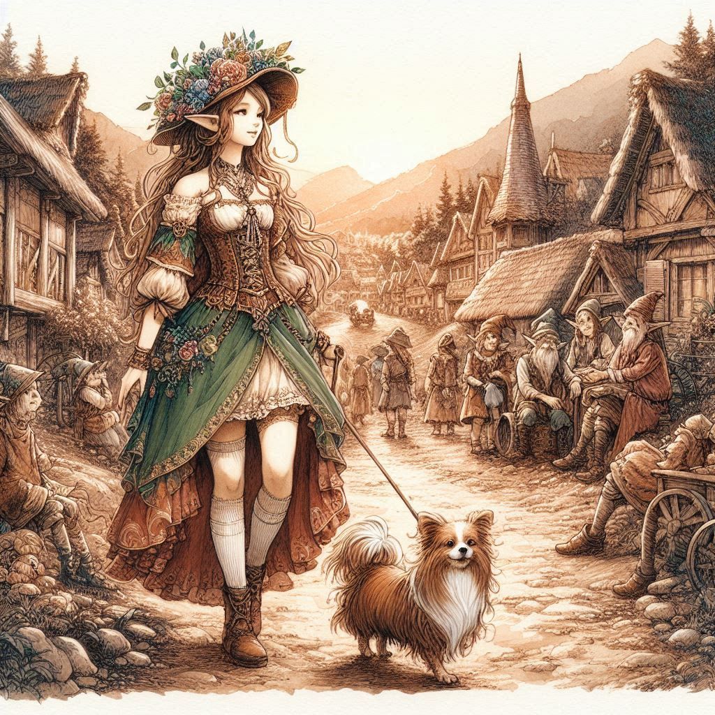 Beautiful countryside elf