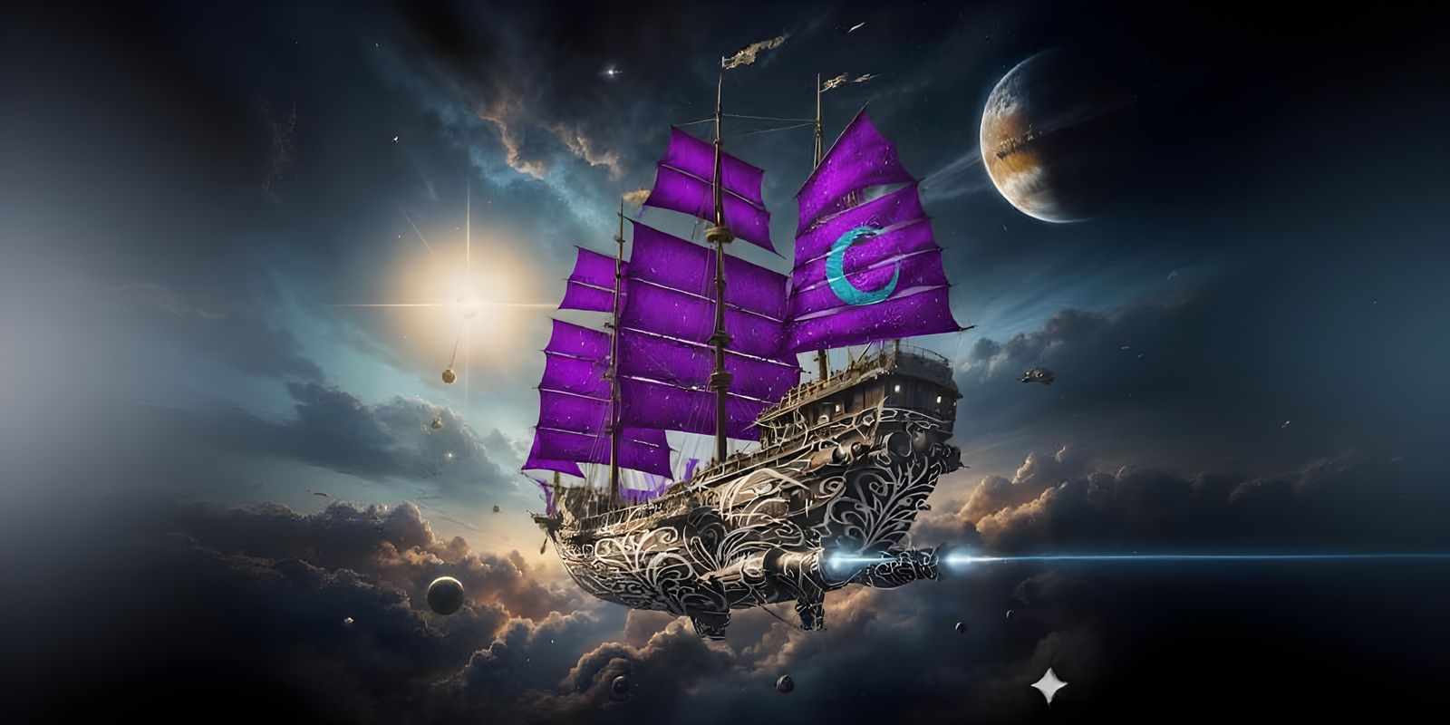 The queen of the Order of the Cyan Crescent's ship